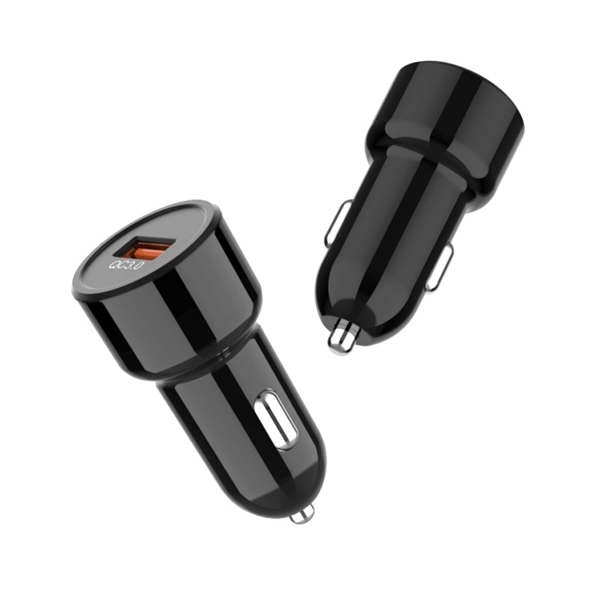 18W Quick USB car charger plus free laser engraving on 1... from ASI 37218 Athena Promo (tm)