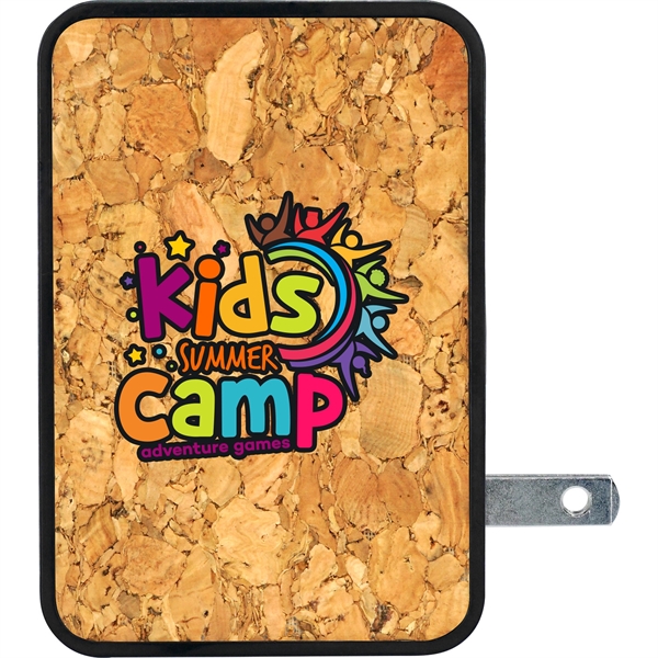 UL 4 PORT CORK USB FOLDING WALL CHARGER... from ASI 30208 A P Specialties / AP Specialties