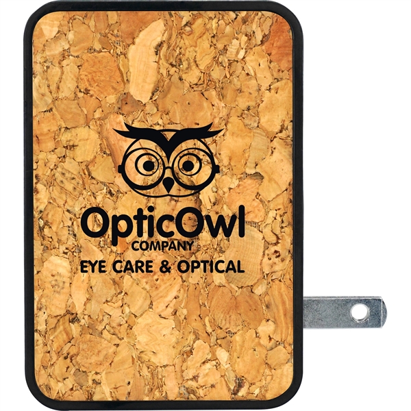 UL 4 PORT CORK USB FOLDING WALL CHARGER... from ASI 30208 A P Specialties / AP Specialties