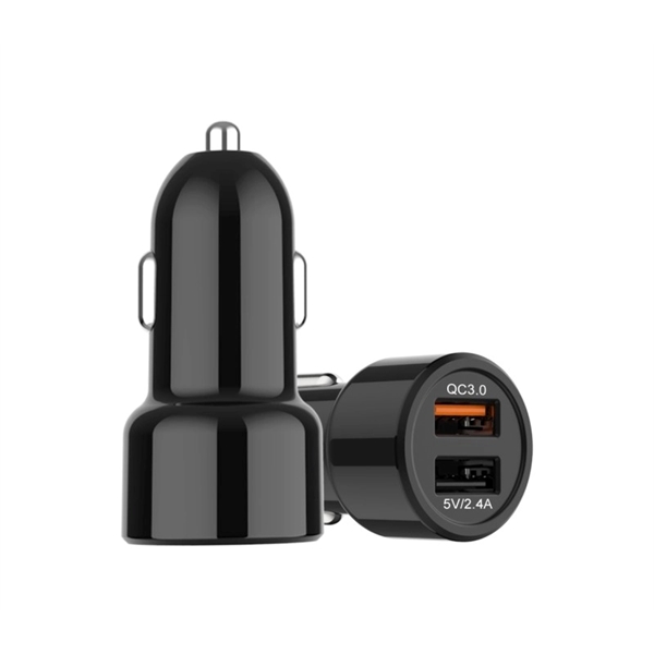 30W Dual USB car charger plus free laser engraving on 1... from ASI 37218 Athena Promo (tm)