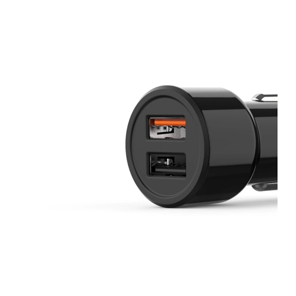 30W Dual USB car charger plus free laser engraving on 1... from ASI 37218 Athena Promo (tm)
