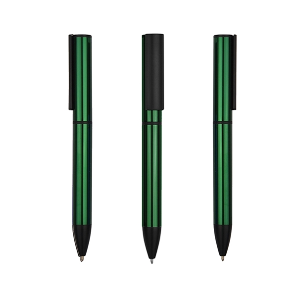 Premium metal pen twist ballpoint pen with laser engrave on one... from ASI 37218 Athena Promo (tm)