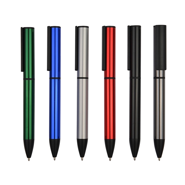 Premium metal pen twist ballpoint pen with laser engrave on one... from ASI 37218 Athena Promo (tm)