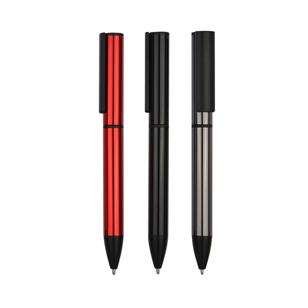 Premium metal pen twist ballpoint pen with laser engrave on one... from ASI 37218 Athena Promo (tm)