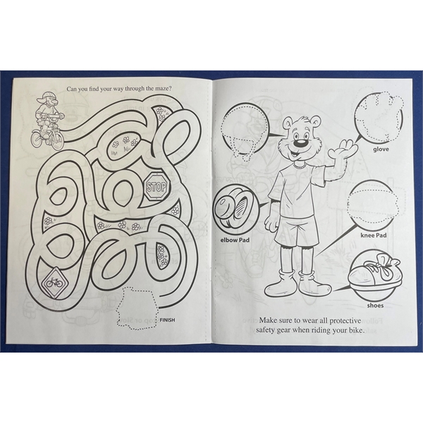 Bike Safety sticker and coloring activity book.... from ASI 45815 Coloring Book Solutions / Coloring Book Solutions™