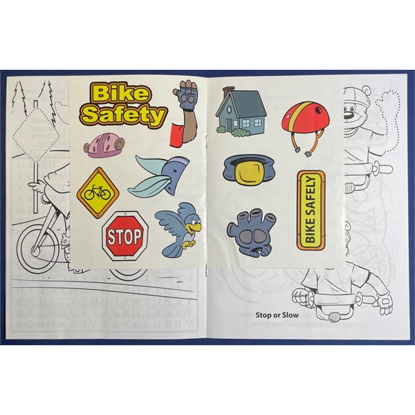 Bike Safety sticker and coloring activity book.... from ASI 45815 Coloring Book Solutions / Coloring Book Solutions™