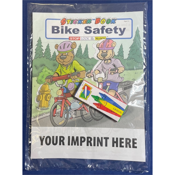 Bike Safety sticker and coloring activity book fun pack.... from ASI 45815 Coloring Book Solutions / Coloring Book Solutions™