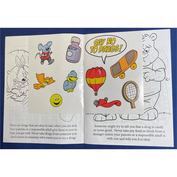 Say "No" To Drugs sticker and coloring activity book.... from ASI 45815 Coloring Book Solutions / Coloring Book Solutions™
