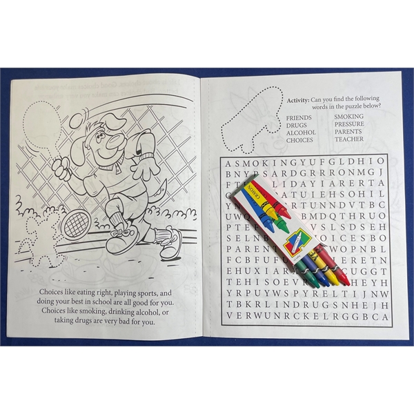 Say "No" To Drugs sticker/coloring activity book fun pack with unimprinted... from ASI 45815 Coloring Book Solutions / Coloring Book Solutions™