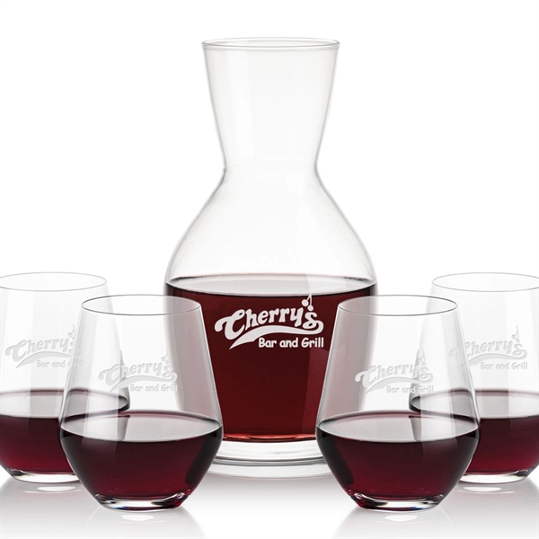 Our 38oz Crystalline Westwood Carafe & 11.5oz Crystalline Reina Stemless Footed... from ASI 84592 St Regis Group