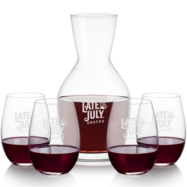 Our 38oz Crystalline Westwood Carafe & 18.5oz Crystalline Laurent Stemless Footed... from ASI 84592 St Regis Group