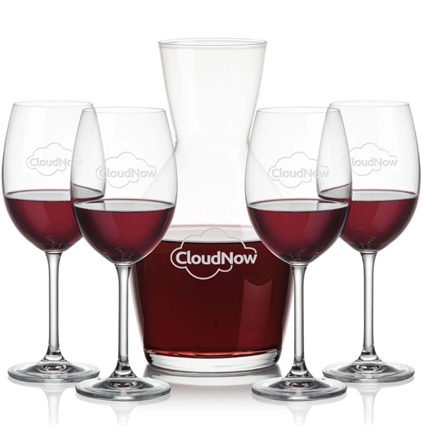 Our 38oz Crystalline Westwood Carafe & 12oz Crystalline Coleford Wine Set... from ASI 84592 St Regis Group