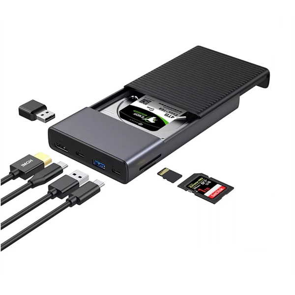 7-in-1 HDD enclosed USB hub plus laser engraving on 1 side... from ASI 37218 Athena Promo (tm)