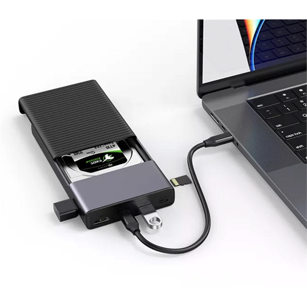 7-in-1 HDD enclosed USB hub plus laser engraving on 1 side... from ASI 37218 Athena Promo (tm)