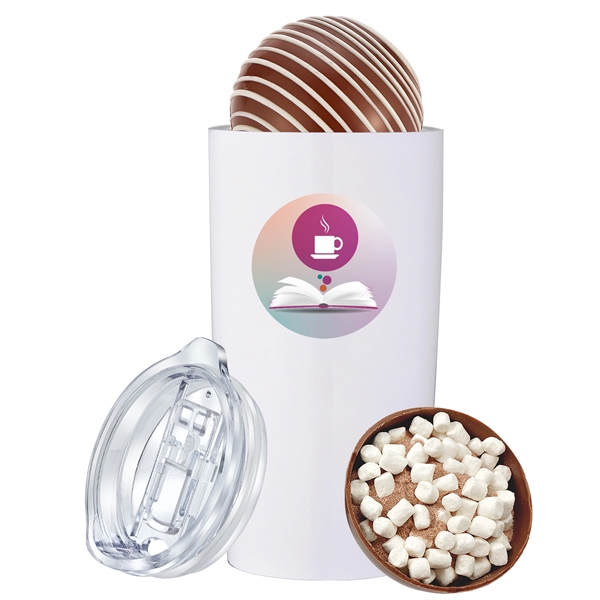 20 oz Stainless steel straight tumbler with a milk mega hot... from ASI 71685 Midnite Snax® / Promo Revolution