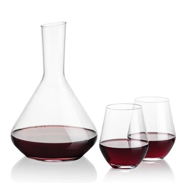 The Terrassa Carafe & 2 Reina Stemless Wine Set is a... from ASI 84592 St Regis Group