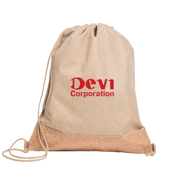 The County Drawstring Bag with Cork Bottom is chic and modern.... from ASI 84592 St Regis Group
