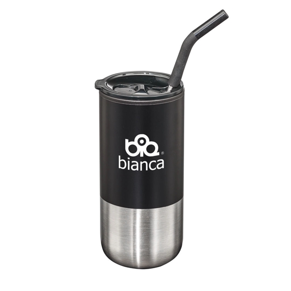 The Bondi Double Wall Tumbler w/Straw holds 18oz and features a... from ASI 84592 St Regis Group