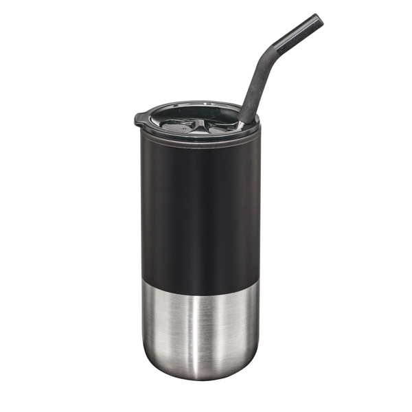 The Bondi Double Wall Tumbler w/Straw holds 18oz and features a... from ASI 84592 St Regis Group