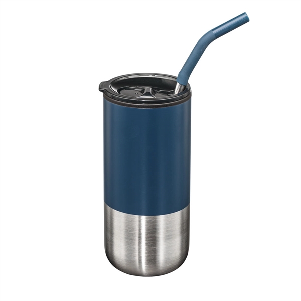 The Bondi Double Wall Tumbler w/Straw holds 18oz and features a... from ASI 84592 St Regis Group