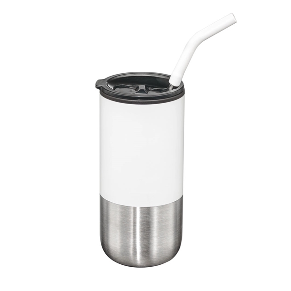 The Bondi Double Wall Tumbler w/Straw holds 18oz and features a... from ASI 84592 St Regis Group