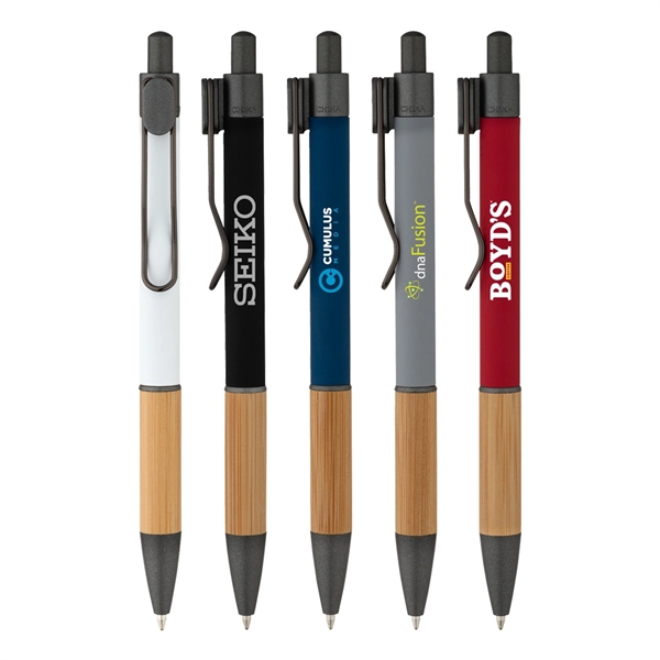 Soft Touch Bamboo Grip Ballpoint Pen... from ASI 31517 Admart Products / Admart Line