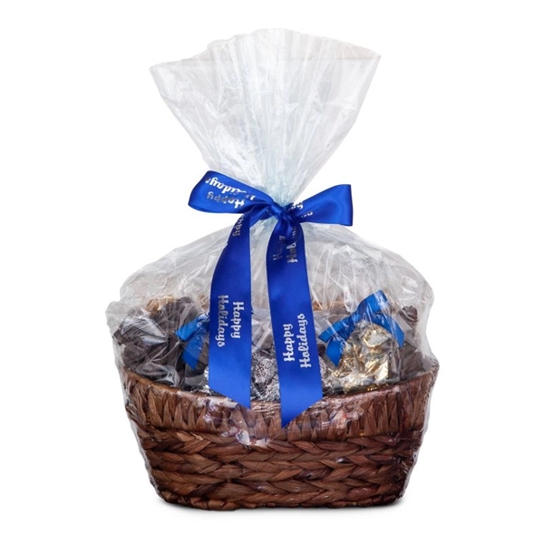 Gift basket packed with an assortment of candy fillers, 12 1/4"... from ASI 44900 NC Custom (CI/Lanco) / Lanco