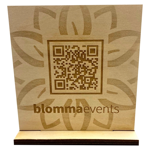 Standing wood sign made with a custom-cut profile & full-coverage laser... from ASI 61966 HPG / BCG Creations