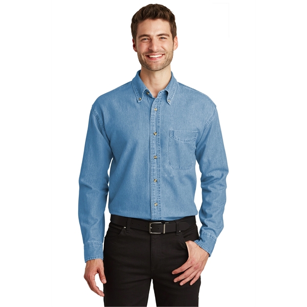 Port Authority Long Sleeve Denim Shirt.... from ASI 84863 SanMar