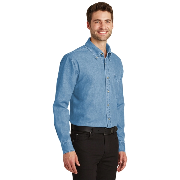Port Authority Long Sleeve Denim Shirt.... from ASI 84863 SanMar