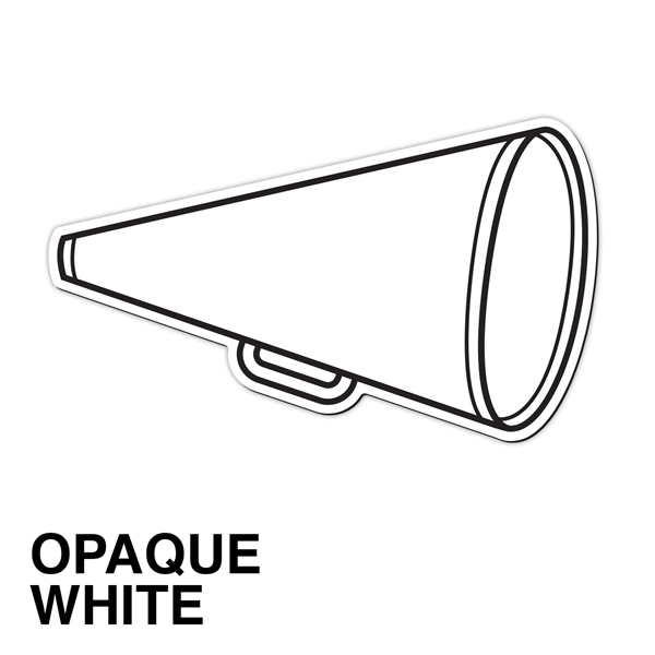 Car magnet 30 mil - megaphone. Digital four color process print;... from ASI 80210 Quikey Mfg Co Inc / Quikey Line