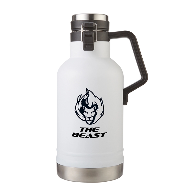 64 oz. stainless steel insulated growler with double wall vacuum insulation,... from ASI 52840 Evans Manufacturing
