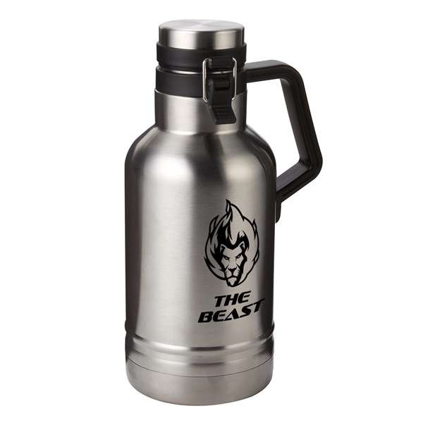 64 oz. stainless steel insulated growler with double wall vacuum insulation,... from ASI 52840 Evans Manufacturing