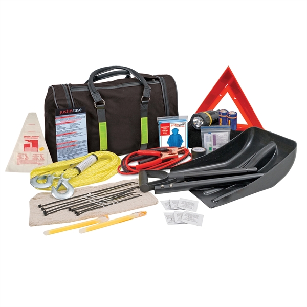 58 Pieces auto adventure kit featuring 23 pieces first aid kit,... from ASI 63698 Justin Case®