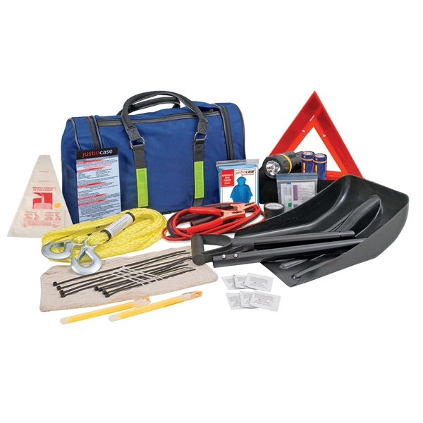 58 Pieces auto adventure kit featuring 23 pieces first aid kit,... from ASI 63698 Justin Case®