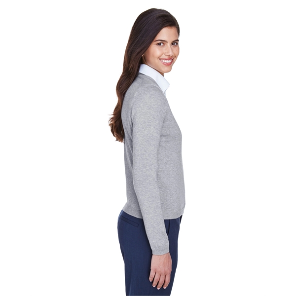 Devon & Jones ladies' V-neck sweater made from 100% airspun cotton.... from ASI 34063 alphabroder