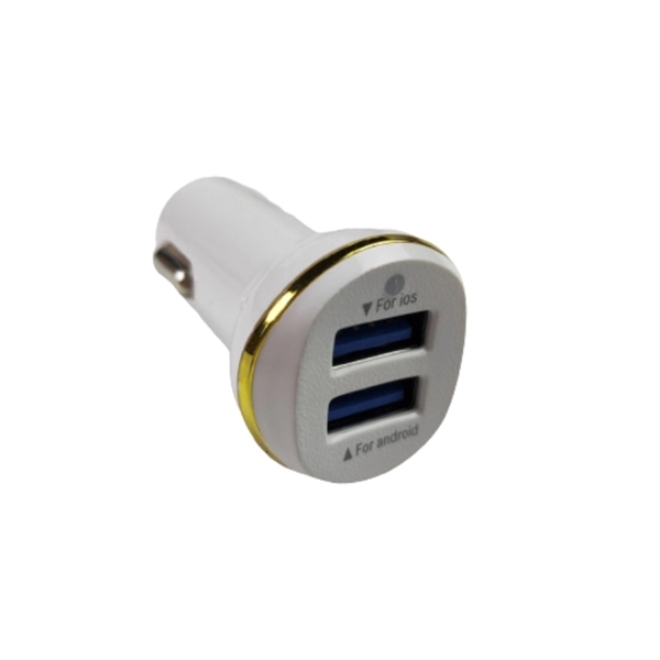 Dual port USB car charger plus free laser engraving on 1... from ASI 37218 Athena Promo (tm)