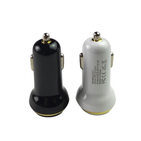 Dual port USB car charger plus free laser engraving on 1... from ASI 37218 Athena Promo (tm)