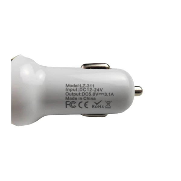 Dual port USB car charger plus free laser engraving on 1... from ASI 37218 Athena Promo (tm)