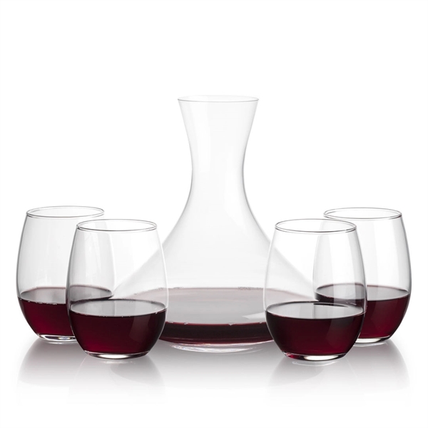 Lead free crystal 48oz. carafe with 2 or 4 wine glasses.... from ASI 84592 St Regis Group