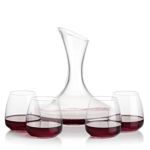 Madagascar Carafe set with 2 or 4 stemless Hogarth wine.... from ASI 84592 St Regis Group
