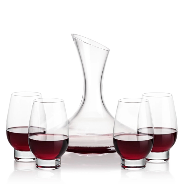 Madagascar Carafe set with 2 or 4 stemless Glenarden wine.... from ASI 84592 St Regis Group