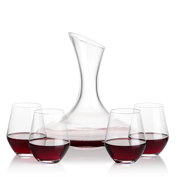Madagascar Carafe set with 2 or 4 stemless Reina wine.... from ASI 84592 St Regis Group