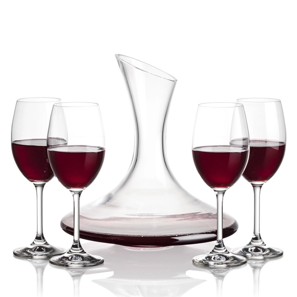 Madagascar Carafe set with 2 or 4 stemmed Naples wine.... from ASI 84592 St Regis Group