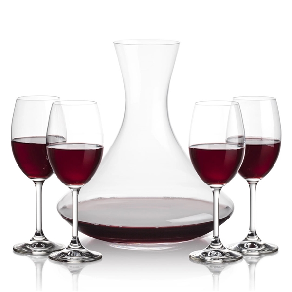 Lead free crystal 48oz. carafe with 2 or 4 wine glasses.... from ASI 84592 St Regis Group