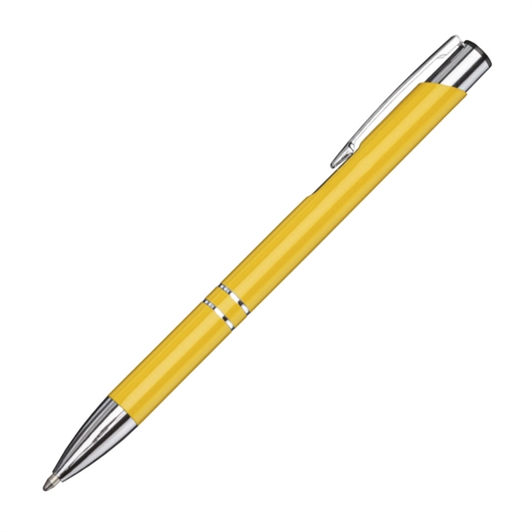 Aluminum click-action ballpoint pen with chrome trim.... from ASI 84592 St Regis Group