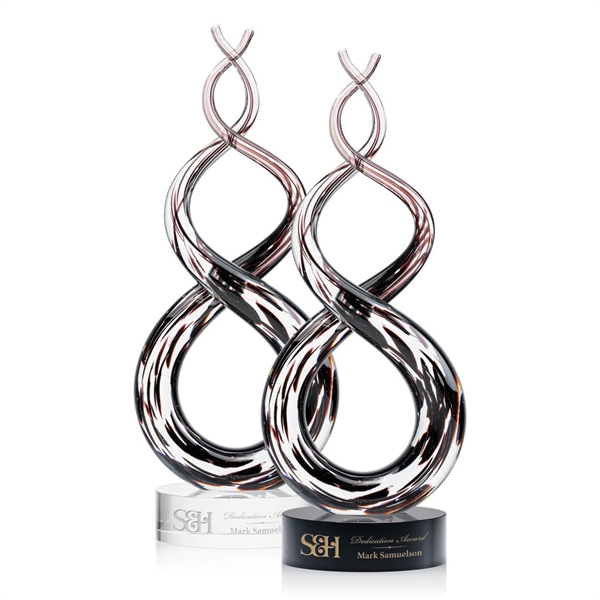 Hand blown 15.5" art glass award on an optical base.... from ASI 84592 St Regis Group / St Regis