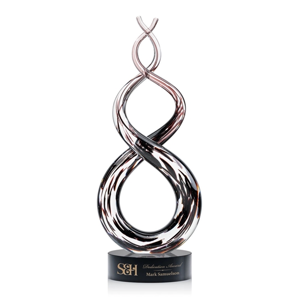 Hand blown 15.5" art glass award on an optical base.... from ASI 84592 St Regis Group / St Regis