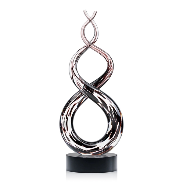 Hand blown 15.5" art glass award on an optical base.... from ASI 84592 St Regis Group / St Regis