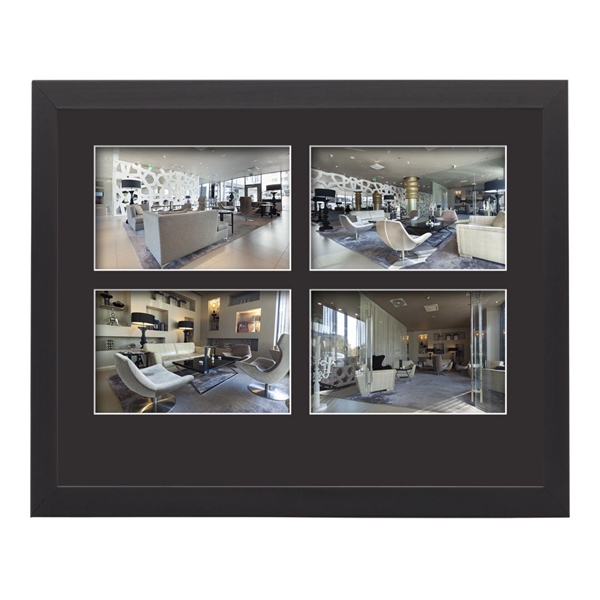 The ebony Dunmore multi-photo frame features four 4"x6" horizontal photos and... from ASI 84592 St Regis Group